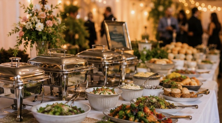 Elegant catering spread for an event