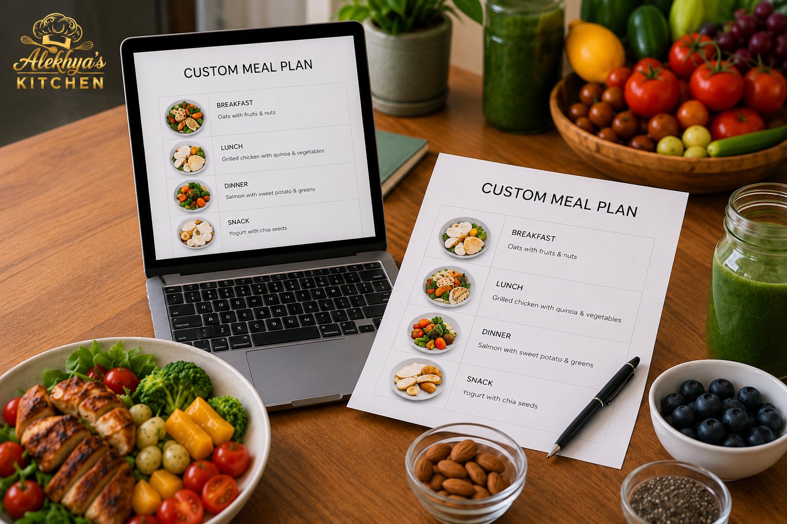 Custom meal planning ingredients and prep