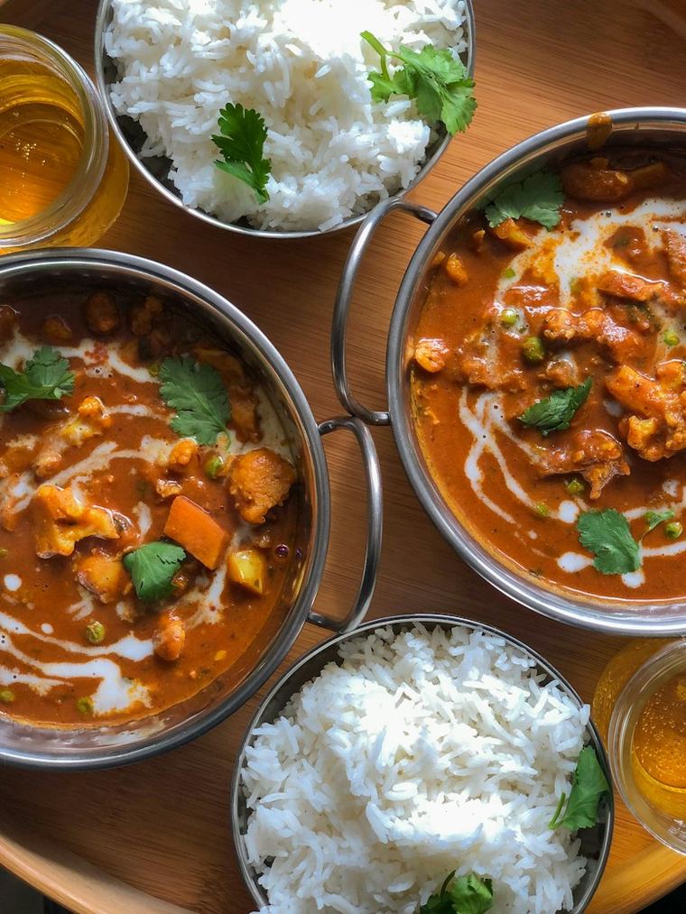 Rice dish with spices and herbs